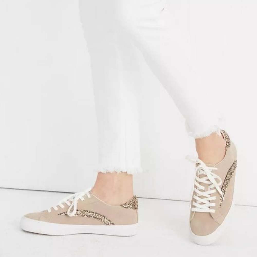 Madewell Sidewalk Sneakers Glitter Size 8